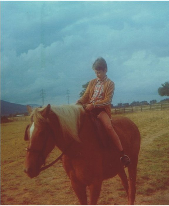 papa sur le cheval